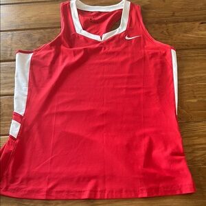 Nike Vivid Red and White Athletic Tank